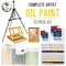 U.S. Art Supply 70-Piece Artist Oil Painting Set with Aluminum Field Easel, Wood Table Easel, 24 Oil Paint Colors, 37 Brushes, 8 Canvases Painting Pad